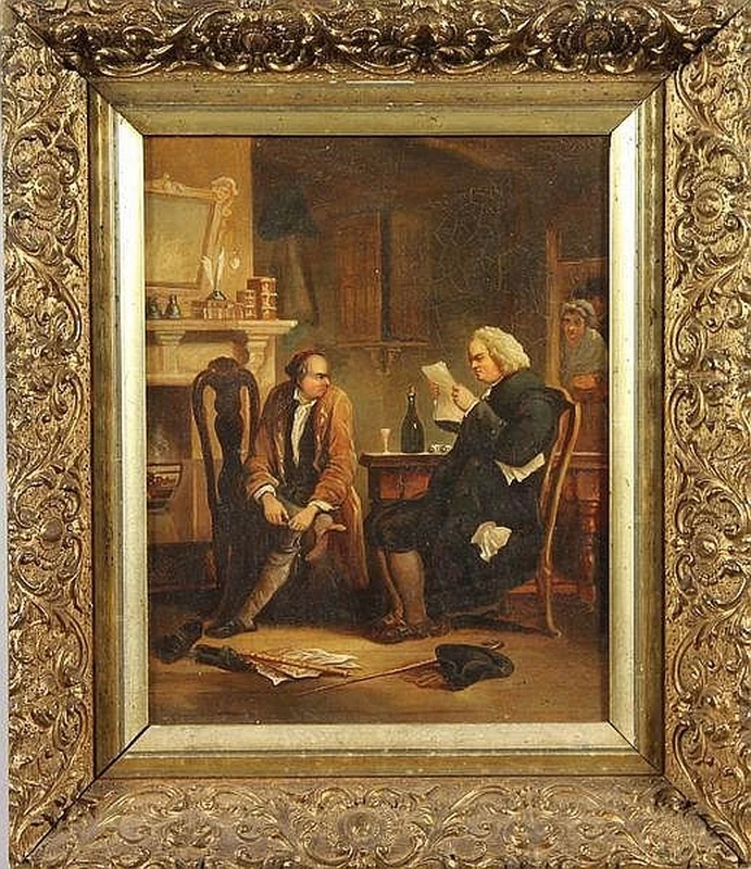 Dr. Johnson and Oliver Goldsmith